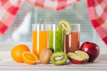 Colorful Fresh fruit Smoothie