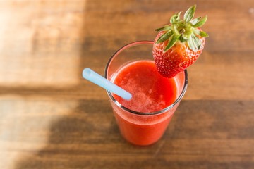 Strawberry Smoothie with fruit