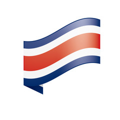 Fototapeta premium Costa Rica flag, vector illustration