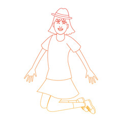 Woman with swim suit vector illustration graphic design