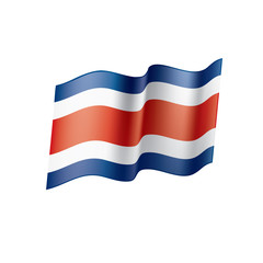 Naklejka premium Costa Rica flag, vector illustration