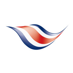 Costa Rica flag, vector illustration