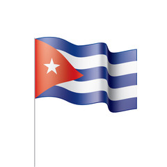 Cuba flag, vector illustration