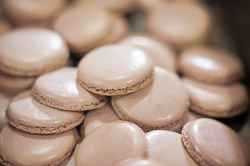 macaroons shells in a tray