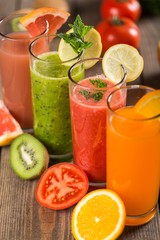 Colorful Fresh fruit Smoothie