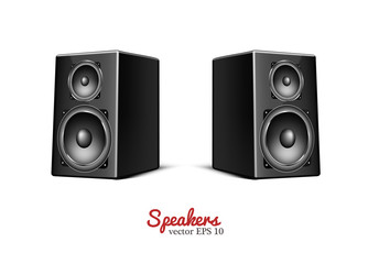 Obraz premium Vector sound speaker, loudspeaker icon