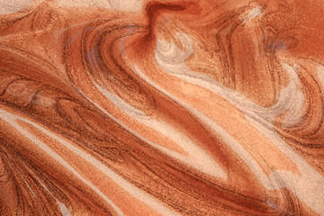 brown orange pearl paint cosmetics texture background