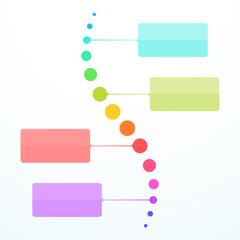 Obraz premium Abstract Colorful Flat Circles Vertical Timeline