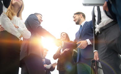 business concept. welcome and handshake of business partners