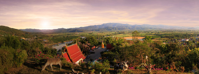 Obraz premium Nice view of the countryside in northern thailand