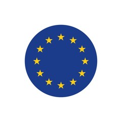 European Union flag, official colors and proportion correctly. EU flag. Vector illustration