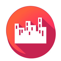 Obraz premium ikona z długim cieniem na tle okręgu