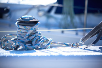 rope on a yacht