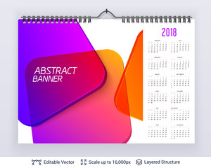 English planning calendar.