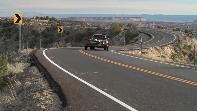 Cars Driving Highway 12 Grand Staircase Escalante