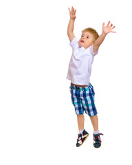 Little boy jumping