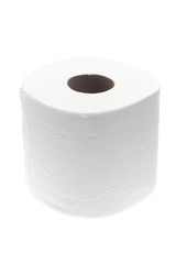 Generic White Toilet Paper on a White Background