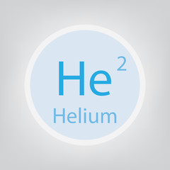 Helium He chemical element icon- vector illustration