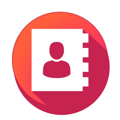 ikona z długim cieniem na tle okręgu