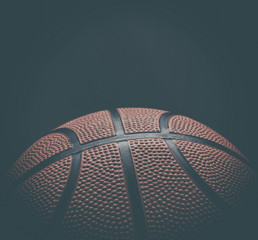 Obraz premium Dark basketball background with copy space