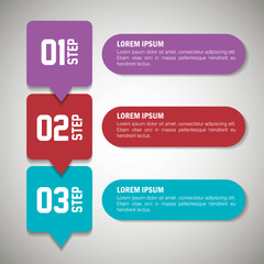 numbers and steps infographic template vector illustration design