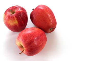 Apples with empty space for text.