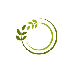 Nature Green Leave Vector Template Design