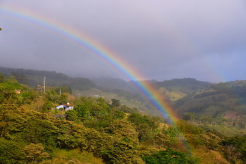 Amazing rainbow in the Costa Rican jungle