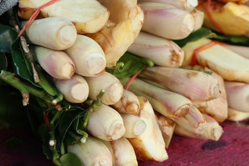 Lemongrass and galangal at the market
