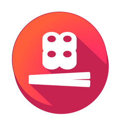 ikona z długim cieniem na tle okręgu 