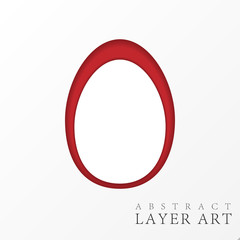 Easter Egg Abstract Layer Art with paper cut shapes. Vector design layout for business presentations, flyers, posters and invitations