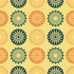 Galaxy flowers seamless pattern. Suitable for screen, print and other media.
