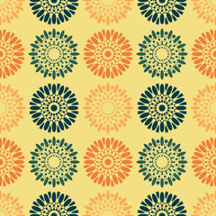 Galaxy flowers seamless pattern. Suitable for screen, print and other media.
