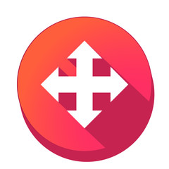 Obraz premium ikona z długim cieniem na tle okręgu