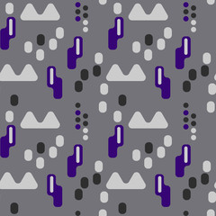 Strange mountain forest seamless pattern. Suitable for screen, print and other media.