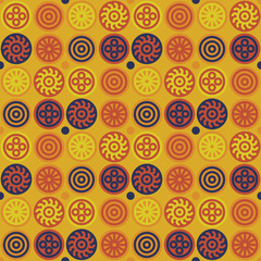 Encrypted symbols seamless pattern. Authentic design for digital and print media.