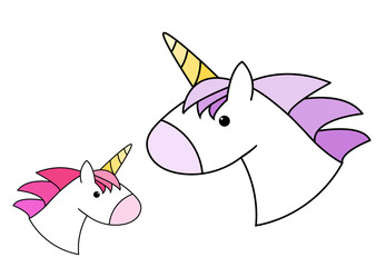 Cute Unicorn head in vector design