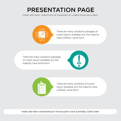 bulletin, risk management, sem presentation design template in orange, green, yellow colors with horizontal and rounded shapes