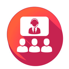 ikona z długim cieniem na tle okręgu © vempireart