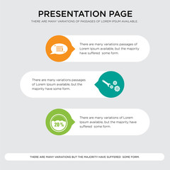 implement, statement presentation design template in orange, green, yellow colors with horizontal and rounded shapes