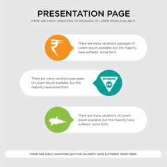 whale, no parking, rupees presentation design template in orange, green, yellow colors with horizontal and rounded shapes