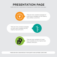 double d, bamboo, fresh air presentation design template in orange, green, yellow colors with horizontal and rounded shapes