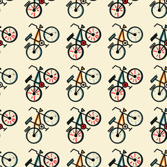 Bicycle seamless pattern. Original design for print or digital media.