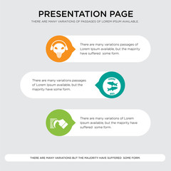 swipe, fishing team, skull with headphones presentation design template in orange, green, yellow colors with horizontal and rounded shapes