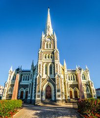 Fototapeta na wymiar The Dutch Reformed Church in Graaff-Reinet in South Africa's Little Karoo region. It is a national monument and South Africa’s finest example of Victorian Gothic architecture.