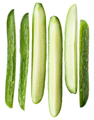 Gurke geschnitten als Freisteller