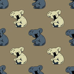 Koala seamless pattern. Original design for print or digital media.