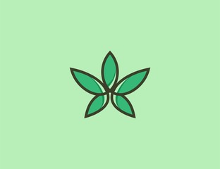 cannabis logo design template.