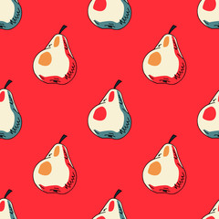 Pears seamless pattern. Original design for print or digital media.