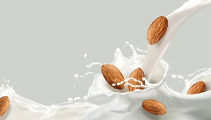 Fotobehang Milk splashing effect © MITstudio